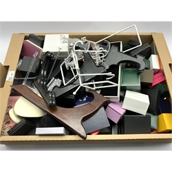 Large quantity of empty jewellery boxes, display stands and other boxes in two boxes 