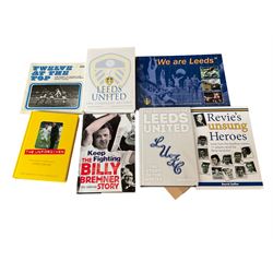 Leeds United football club interest - over one-hundred books including You Are My Sunshine by Phil Reeves, The Damned United by David Peace, The Legend of Billy Bremner by Bernard Bale, various autobiographies etc
