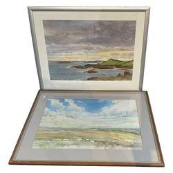 Stephen Weld (British Contemporary): Moorland Scenes, two watercolours signed, dated 2007 and 1996, 36cm x 54cm (2)