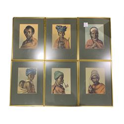 After Constance Helen Greaves (South African 1882-1966): Xhosa Portraits, set six colour prints 18cm x 13cm (6)