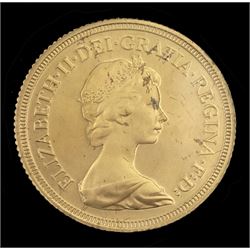 Queen Elizabeth II 1979 gold proof full sovereign coin, cased, without certificate