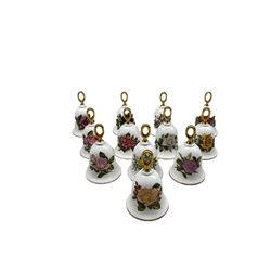 Set of 12 porcelain bells from the 'Summer Collection' (12)