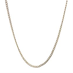 9ct gold curb link chain necklace, approx 12.2gm