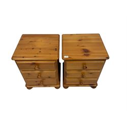 Modern pine bedside chests