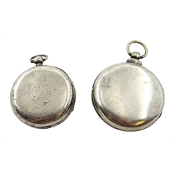  Victorian pair cased pocket watch by J W Watson, Driffield No. 7266 case Chester 1881 and Victorian silver pocket watch by B. Leefe & Sons Malton No. 22865, case Chester 1899  