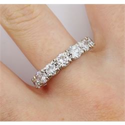 18ct gold seven stone round brilliant cut diamond half eternity ring, total diamond weight approx 2.00 carat