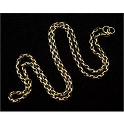 Early 20th century 9ct gold link necklace, with later clasp