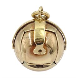 9ct gold and silver-gilt masonic ball pendant / charm, stamped