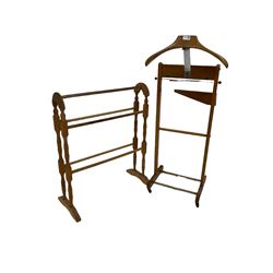 Beech clothes stand 'versatile valet' by Corby of Windsor with towel airier 