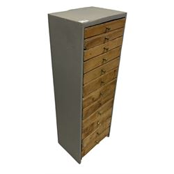 Multi drawer chest painted grey 