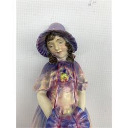 Royal Doulton figure 'Estelle' HN1566 withdrawn 1938 (restored) , another 'The Rag Doll' HN2142 and 'Tinkle Bell' HN1677 (3)