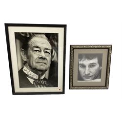 Signed photograph of Rex Harrison, signed 'Best Wishes, Rex Harrison', 36cm x 26cm; together with a signed photograph of an unknown gentleman (2)