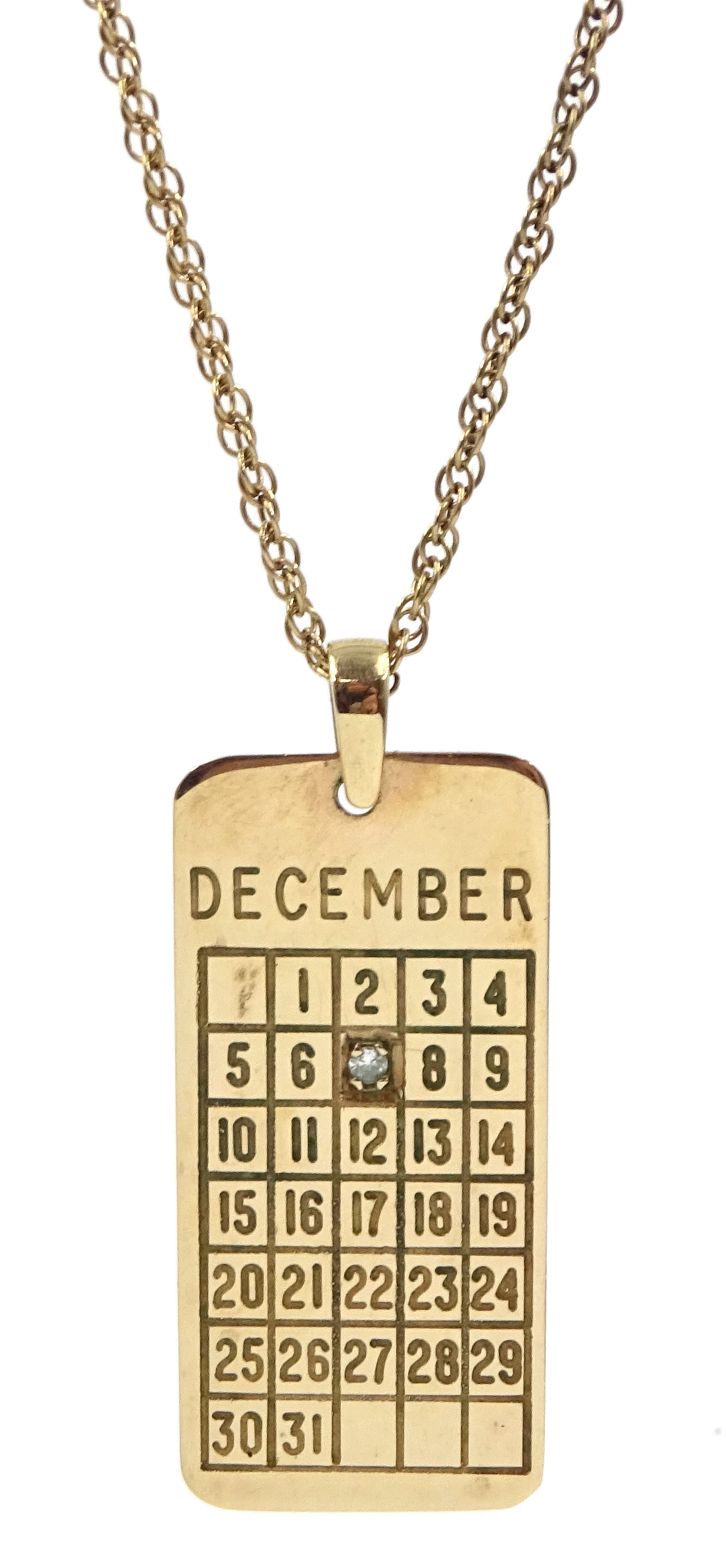 Calendar Necklace