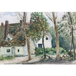 Alexander Jamieson (Scottish 1873-1937): The White Cottage at Mill Farm, Weston Turville, watercolour signed and dated 1914, location inscribed in pencil verso 35cm x 50cm