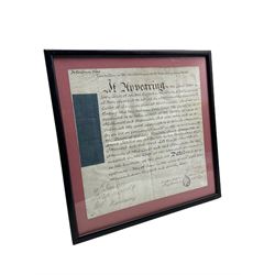 18th century legal document in the court of common pleas appointing an attorney June 1777 26cm x 27cm