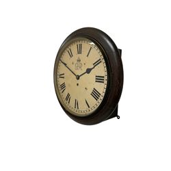 Elliot - 20th century single fusee 8-day wall clock, with a 14.5