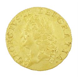 George II 1759 gold half guinea coin