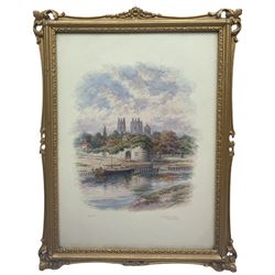 George Fall (British 1845-1925): 'Bootham Bar - Minster York' and 'Marygate Tower - Minster York', pair watercolours signed and titled 33cm x 24cm (2)