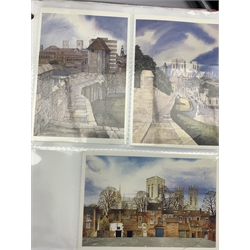  Mostly York and Yorkshire interest postcards - Edward VII and later postcards including 'R.C. Cathedral, York', Clifford's Tower, York Minster etc, housed in eight albums, many hundreds of cards  