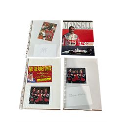 Approximately three-hundred sporting autographs and signatures, including Michael Jordan, Nigel Mansell, Mohamed Ali etc in one folder