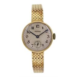 Rotary 9ct gold manual wind bracelet wristwatch, hallmarked