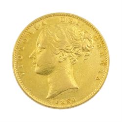 Queen Victoria 1850 gold full sovereign coin