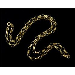 9ct gold cable link chain necklace, stamped 375