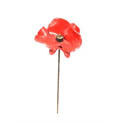 Ceramic Poppy from the Tower of London 'Blood Swept Lands and Seas of Red' installation by Paul Cummins, L46cm