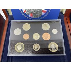 Four The Royal Mint United Kingdom executive proof coin collections, dated 2004, 2006, 2007 and 2008, all boxed with certificates 