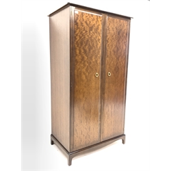 Stag Minstrel mahogany wardrobe, two doors enclosing four shelves, two slides and hanging rail 