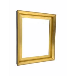 Contemporary mirror with projecting gilt frame 69cm x 83cm