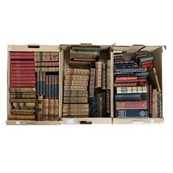 Adam, Alexander - Roman Antiquities 1825 and leather bound and other books in three boxes