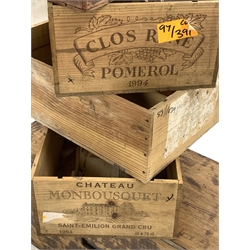 Rustic box seat, three wine crates and a vintage 'Colman's Mustard' crate 