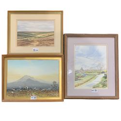 Robert J Pollard (British early 20th century): 'Kings Tor' Devon, gouache signed titled and dated 1921; Pauline Cooney (British 20th century): 'Farndale North Yorkshire', watercolour signed; Linda M Dupton (British 20th century): Rural Cottage, watercolour signed max 26cm x 35cm (3)

Spoke 18/05 - client agreed to dispose