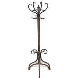 Early 20th century bentwood hat stand, H200cm