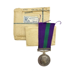 General Service medal (1918-1962), George VI with Palestine 1945-48 clasp