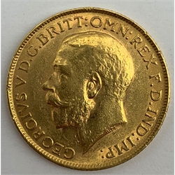 King George V 1911 gold full sovereign 