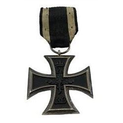 German WWI Iron Cross, 2nd class and Elizabeth II Imperial Service Medal to H P Dyball in box of issue