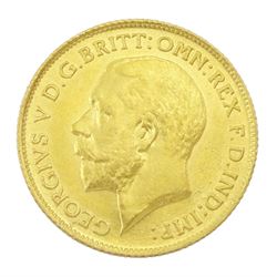 King George V 1913 gold half sovereign coin