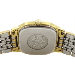 Omega Seamaster ladies stainless steel and gold-plated quartz bracelet wristwatch, 
