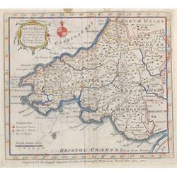 Emanuel Bowen (British 1694-1767): 'South Wales containing Burough and Market Towns and Rivers and Roads, engraved map with hand-colouring pub. 1762, 18cm x 20cm together with J & C Walker (British fl. 1820-1895): Map of America, engraved with hand colouring pub. 1831 under the Superintendence of the Society for the Diffusion of Useful Knowledge 27cm x 27cm (2) (unframed)