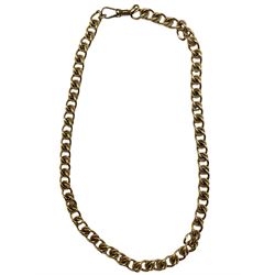 9ct gold fancy link necklace, with clip, Sheffield 1998
