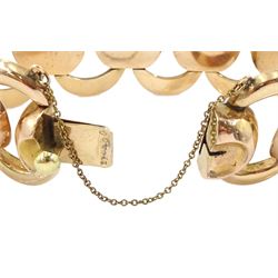 Early-mid 20th century continental 14ct gold rose gold circular link bracelet, possibly Austrian