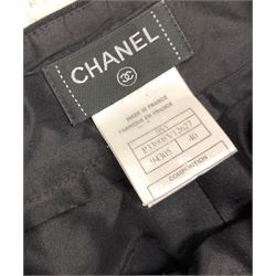 Pair of Chanel high waisted straight legged trousers, size 40, pair of Anne Klein tailored trousers size 4 and two piece suit, size 6 