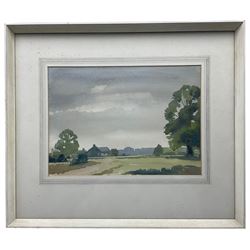 Sydney Buckley (British 1899-1982): 'From a Window in Cartmel' Cumbria and 'Farm on the Plain of York', two watercolours signed and titled verso max 26cm x 36cm (2)