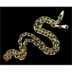 14ct gold link necklace stamped 585, approx 19.3gm