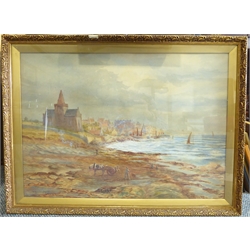  Robert B Johnston (Scottish 1840-1914): Collecting Kelp at St Monans, watercolour signed 49cm x 69cm  