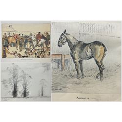 Edith Somerville (Irish 1857-1949): 'When the Hunt's In It On a Holyday', colour print titled; Charles 