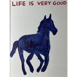 David Shrigley OBE (British 1968-): 'Life Is Very Good', offset lithographic poster 79cm x 59cm