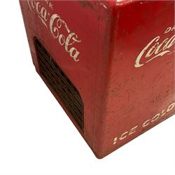 Kelvinator - mid-20th century 'Coca Cola' chest fridge, hinged top with logo to interior, with bottle opener fitted to side circa. 1940s
